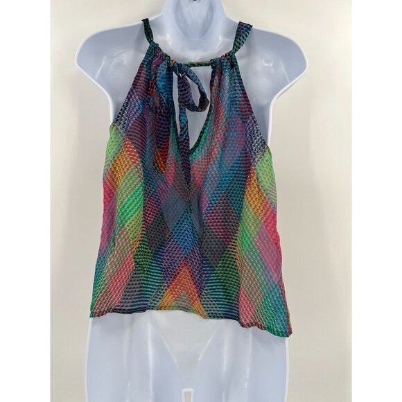 Anthro S Conditions Apply‎ Smocked Sheer Halter Top - Picture 5 of 10